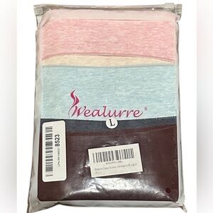 Wealurre Women's Cotton High Cut Panties Pack of 5 Assorted Colors